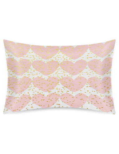 Funda de Almohada Estándar Shawcampfloor Rosa Corazón 50.8x76.2 cm