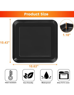 Molde para Hornear GWY 26.9x26.4 cm Antiadherente Negro 2