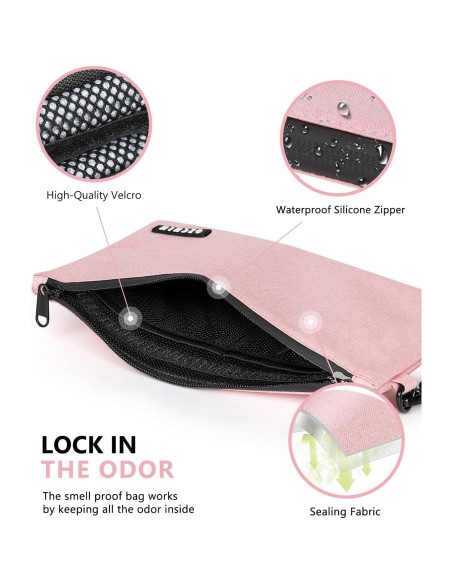 Bolsa a Prueba de Olores OZCHIN 27.94x20.32cm Rosa