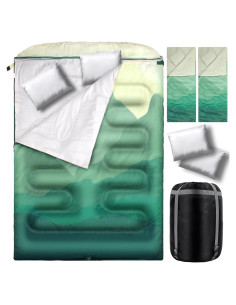 Saco de dormir doble Fanfanwin WAP1145 impermeable 190x150 cm
