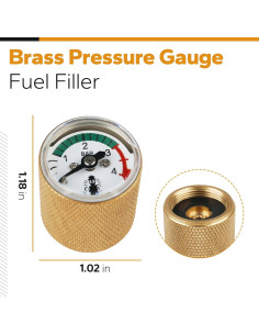 Tapa de Tanque de Gas con Manómetro SUNJIKA para Estufas Coleman 2