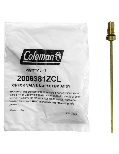 Conjunto Válvula de Retención y Vástago de Aire Coleman 200-6381