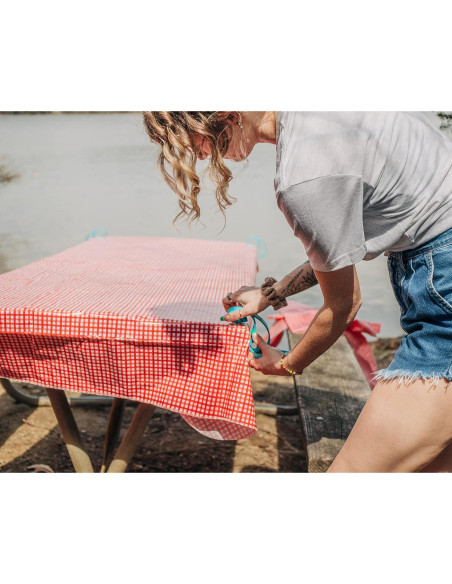 Abrazaderas Retro para Manteles Camco - Paquete de 4 - Diseño RV