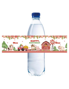 Etiquetas de Botellas de Agua de Vaca ROYAKZ - 32 Piezas