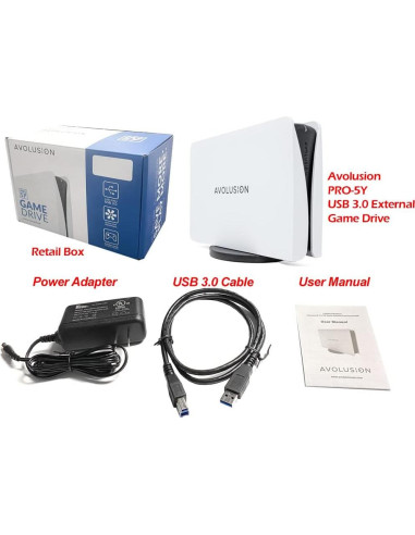 Disco Duro Externo Avolusion PRO-5Y 10TB USB 3.0 Blanco