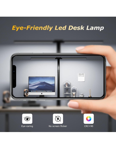 Lámpara de escritorio LED Tnight 24W con abrazadera y cuello flexible