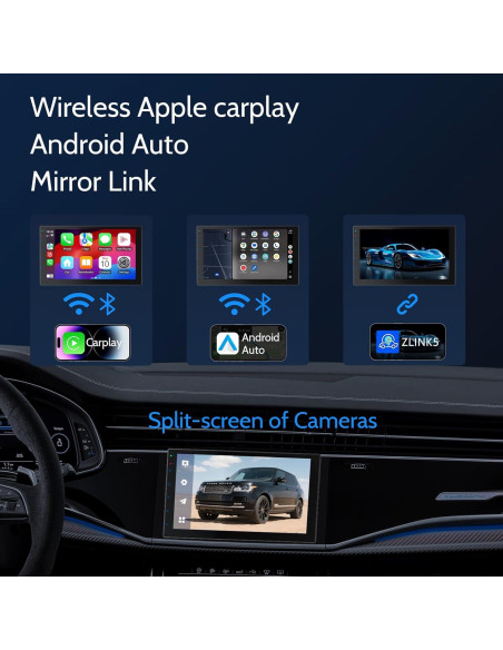 Estéreo de Coche 7" Haudio Double Din CarPlay Android Auto