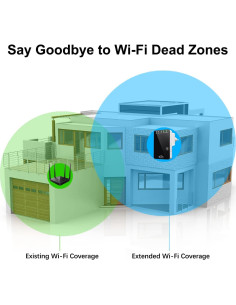 Extensor de señal WiFi 300Mbps Wodgreat, cubre 418m 2