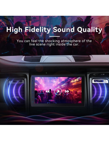 Estéreo de Coche 7" Haudio Double Din CarPlay Android Auto