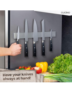 Cinta Magnética para Cuchillos Cucino - Soporte de Acero Inoxidable 2