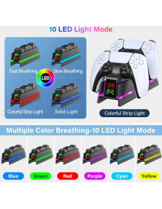 Estación de Carga PS5 Fegliea para Controladores Dualsense 2