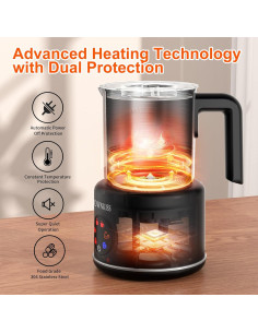 Espumador Eléctrico de Leche OWNKISS HS010-S 500ml 6-en-1 2