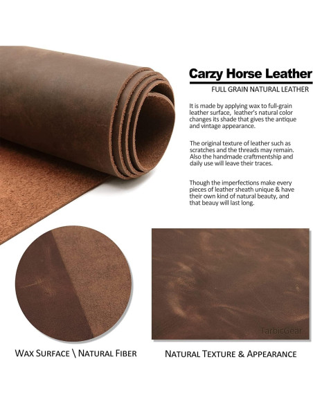 Funda de cuero plegable TarbicGear para teléfonos - Marrón