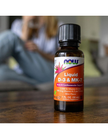 NOW Foods Suplemento Líquido D3 y K2 2500 UI 100 mcg 30 ml NOW Foods Suplemento Líquido D3 y K2 2500 UI 100 mcg 30 ml