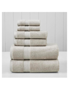 Conjunto de Toallas Modern Threads 6 Piezas Rayón Bambú Algodón