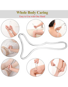 Herramienta Gua Sha Acero Inoxidable Komogir 27.9x15.2cm 2