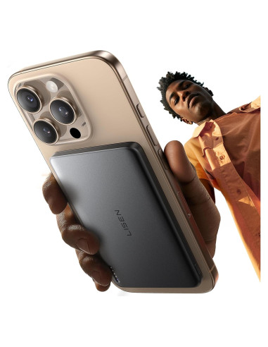 Cargador Portátil Inalámbrico LISEN 5000mAh MagSafe Gris