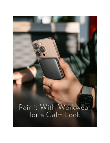 Cargador Portátil Inalámbrico LISEN 5000mAh MagSafe Gris