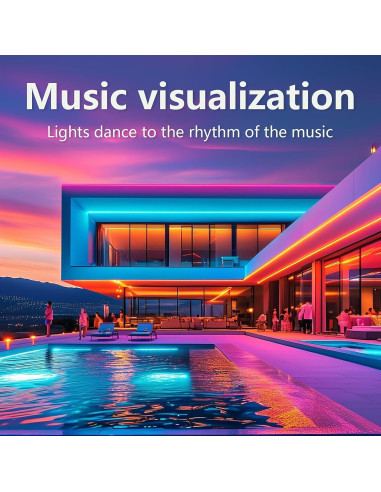 Tira LED RGB impermeable 20m Aurevita IP67 con app