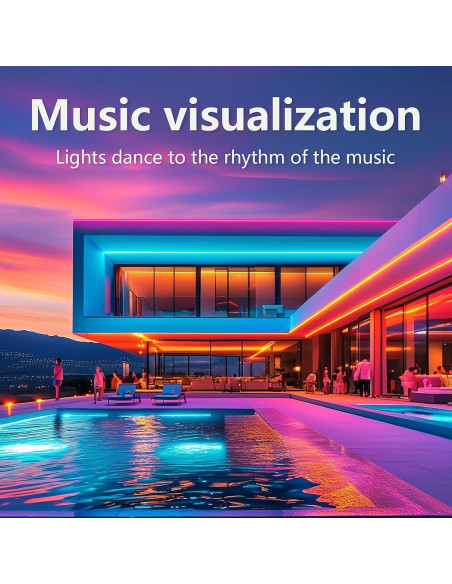 Tira LED RGB impermeable 20m Aurevita IP67 con app Tira LED RGB impermeable 20m Aurevita IP67 con app