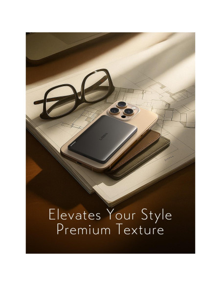 Cargador Portátil Inalámbrico LISEN 5000mAh MagSafe Gris