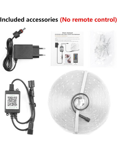 Tira LED RGB impermeable 20m Aurevita IP67 con app