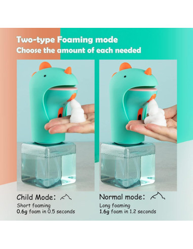 Dispensador Automático de Jabón Espumoso Seawah Dinosaurio 250ml