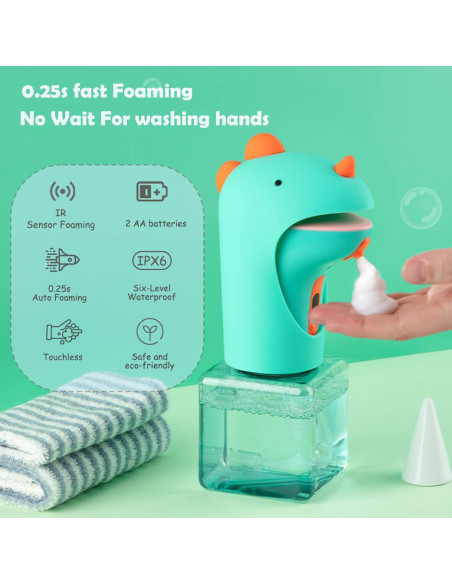 Dispensador Automático de Jabón Espumoso Seawah Dinosaurio 250ml Dispensador Automático de Jabón Espumoso Seawah Dinosaurio 250ml