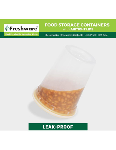 Freshware 48 Contenedores de Almacenamiento 16 y 32 oz
