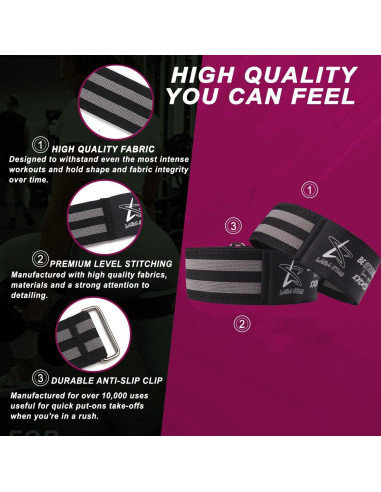 Bandas de Oclusión BFR LARA STAR para Glúteos y Piernas