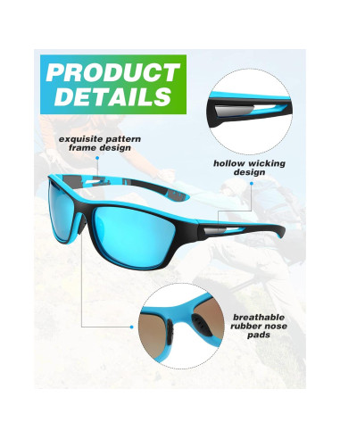 12 Pares Gafas de Sol Polarizadas Kanayu UV para Deportes