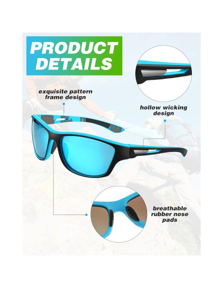 12 Pares Gafas de Sol Polarizadas Kanayu UV para Deportes