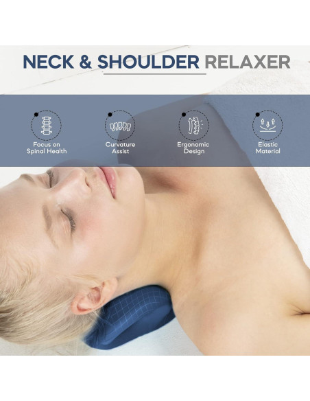 Estirador de Cuello y Corrector de Postura iBYWM Azul