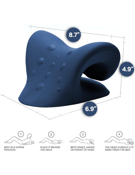 Estirador de Cuello y Corrector de Postura iBYWM Azul