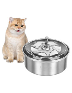 Fuente de Agua Automática para Gatos Rivisotamy 1L Acero Inoxidable