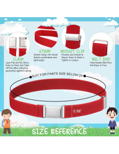Cinturón Elástico Ajustable Syhood para Niños 3 Piezas 2