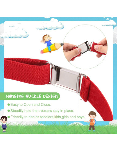 Cinturón Elástico Ajustable Syhood para Niños 3 Piezas