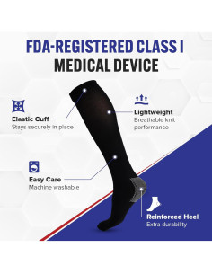 Calcetines de Compresión AHS Medianos 15-20 mmHg Negros 3 Pares 2