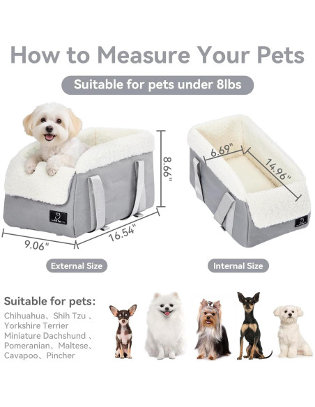 Asiento de Coche Elevador para Perros A 4 Pet - Hasta 3.63 Kg