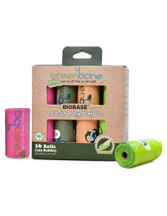 Rollos de bolsas para excremento de perro Greenbone 192 unidades