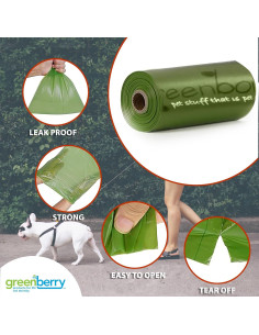 Rollos de bolsas para excremento de perro Greenbone 192 unidades 2
