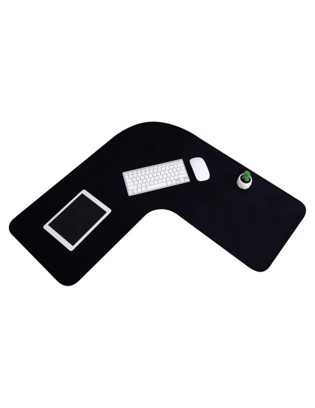 Alfombrilla de escritorio en L Amylove 92x92cm impermeable negra