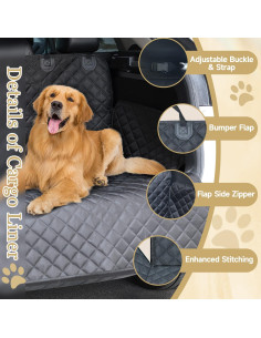 Cubierta de Carga para SUV para Perros NYLSYT Negra 177.8x101.6 cm 2