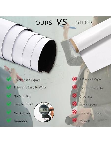 Papel Contacto Pizarra Blanca Magnético DERERSTE 60x44.5cm