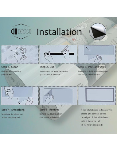 Papel Contacto Pizarra Blanca Magnético DERERSTE 60x44.5cm