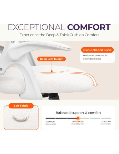 Silla de Oficina Ergonómica NEO Malla Ajustable Marfil