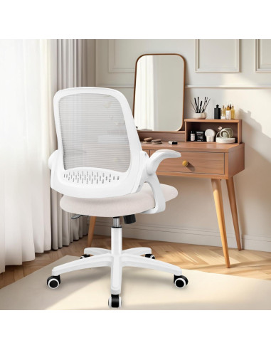Silla de Oficina Ergonómica NEO Malla Ajustable Marfil