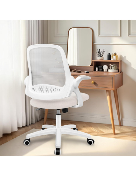 Silla de Oficina Ergonómica NEO Malla Ajustable Marfil