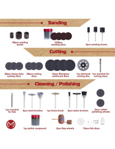 Kit de Accesorios para Herramienta Rotativa MonoPro 476 PCS 2