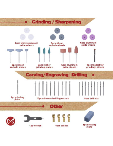 Kit de Accesorios para Herramienta Rotativa MonoPro 476 PCS
